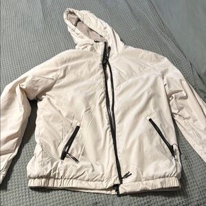Cream Hooded Light Jacket